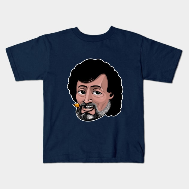 Terence McKenna Kids T-Shirt by PsilocyBram